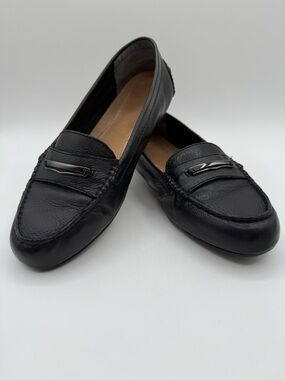 Vionic Ashby Driving Loafers Black Size 9.5 Leather Comfort Flat